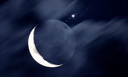 Moon meets (from left to right) Callisto, Ganymede, Jupiter, Io, and Europa.
